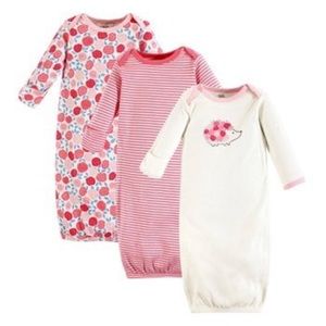 0-6 months sleep sacks gowns and footed jammies.